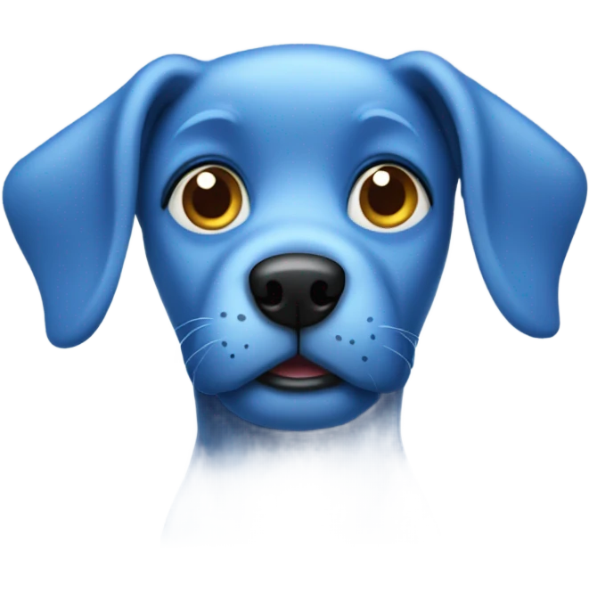 Blue dog emoji
