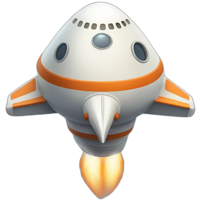 Chubby rocket ship emoji
