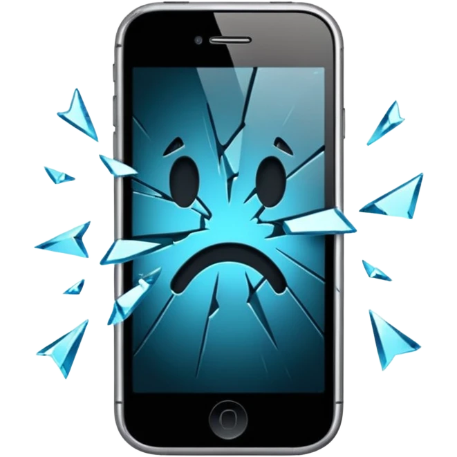 Broken phone emoji