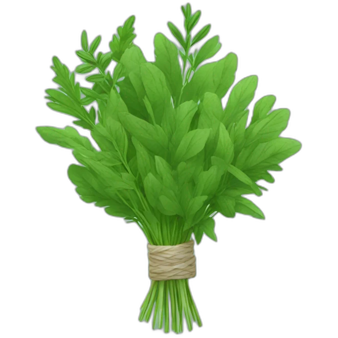 bouquet of green herbs emoji