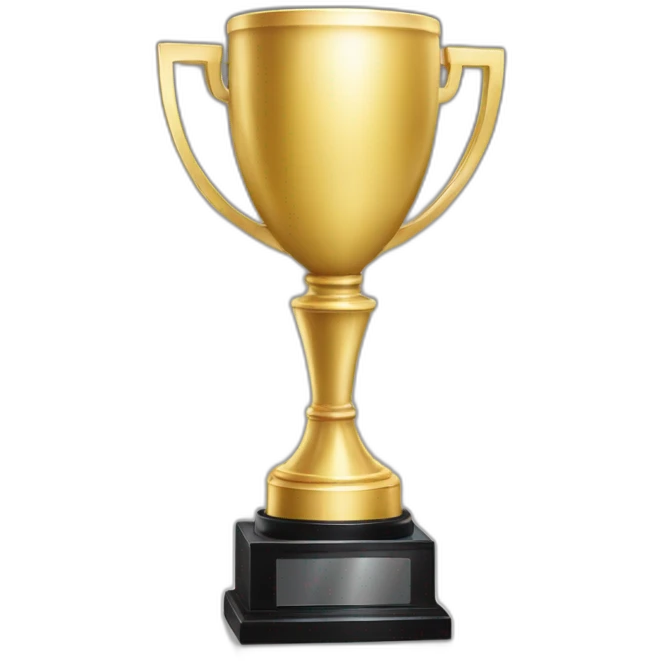 Winner trophy with 1st print emoji