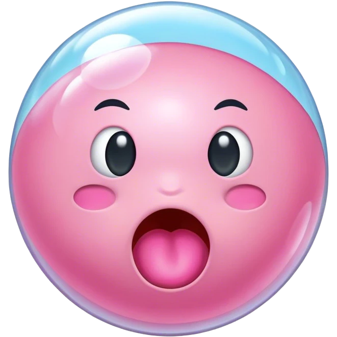 A bubble gum with a buyt emoji