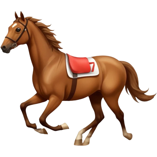 Race track horse trace emoji