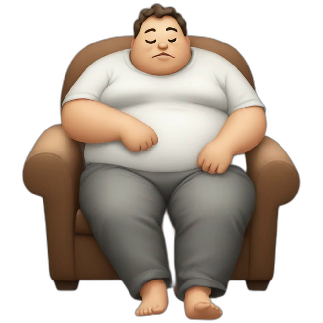 fat lazy person emoji
