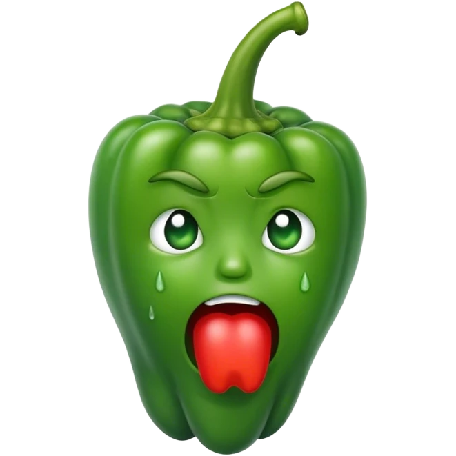 Crying pepper emoji