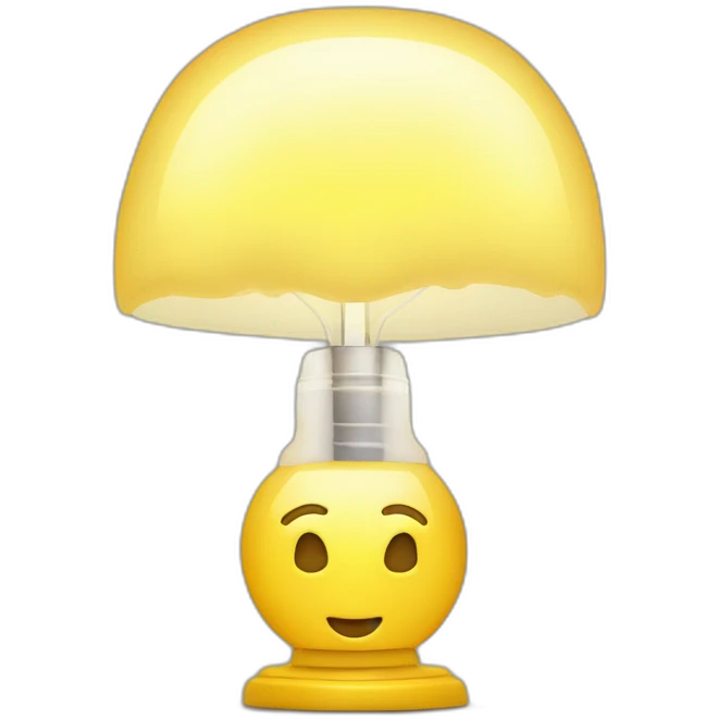 yellow lamp with brain shining emoji | AI Emoji Generator