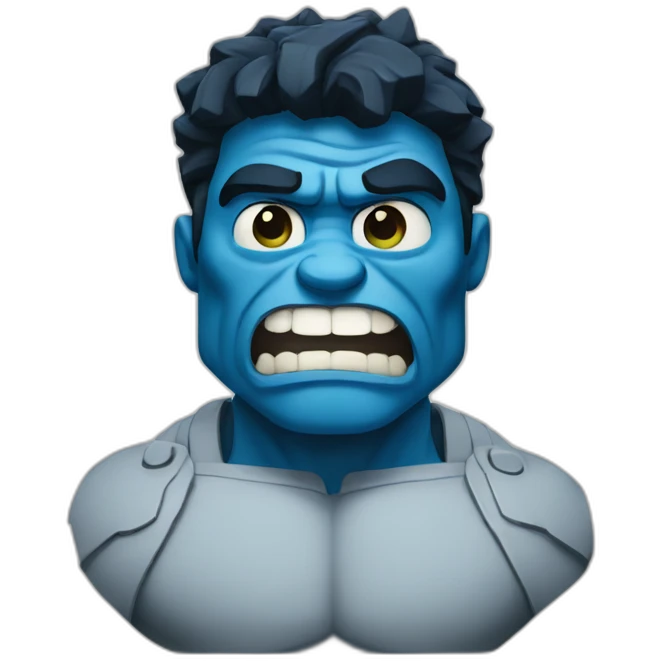 friendly blue hulk emoji