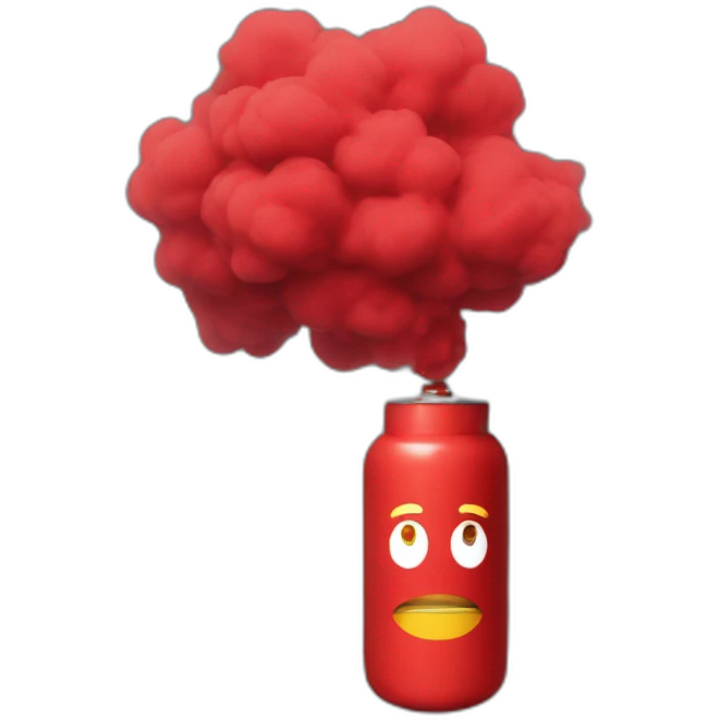 red smoke bomb emoji