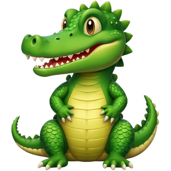 cute crocodile, sitting emoji