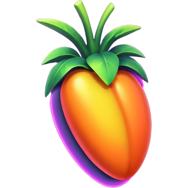 Сделай логотип Fl Studio светящийся emoji