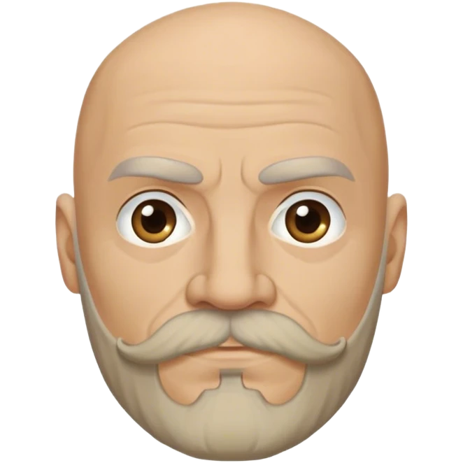 Mace Tyrell from game of thrones, have mustache and beard, half bald emoji