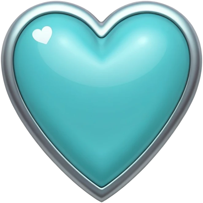 Corazón color turquesa  emoji