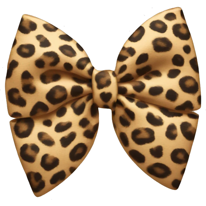 Leopard print bow  emoji