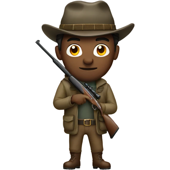 Man with hunting rifle emoji