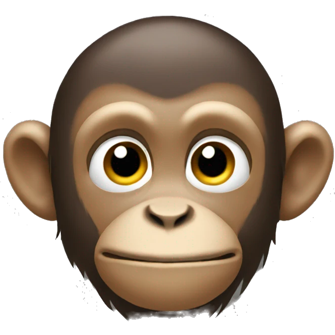 a monkey with hair and lipstick on  emoji
