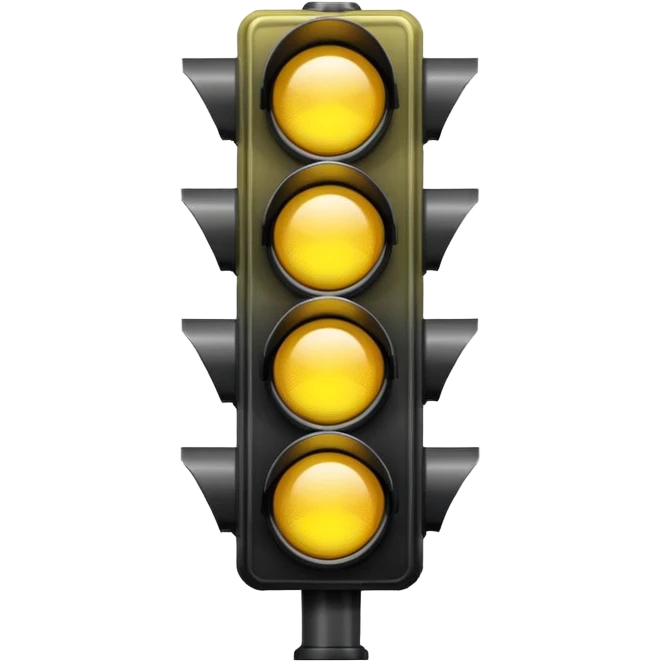 Yellow Light on a traffic signal  emoji