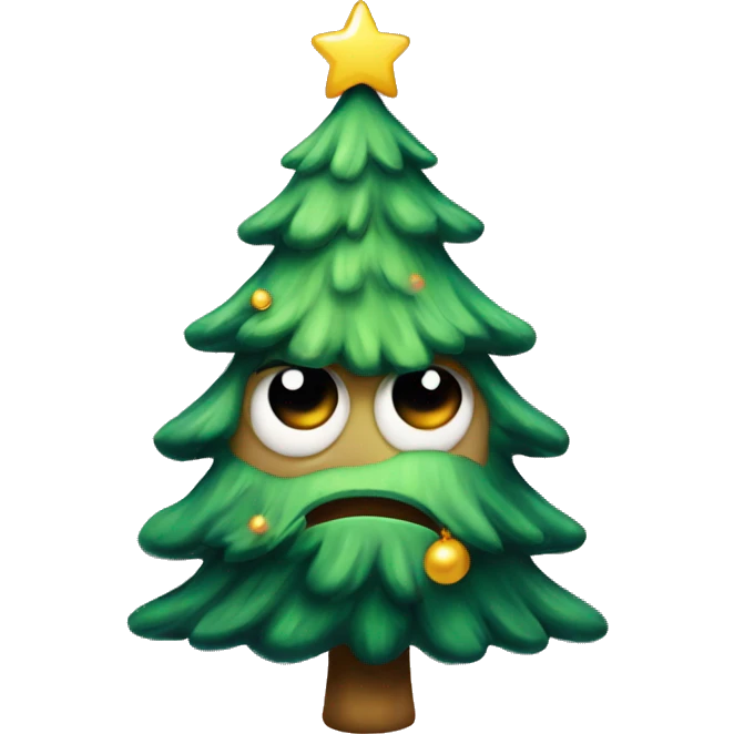 Christmastree with burble  emoji
