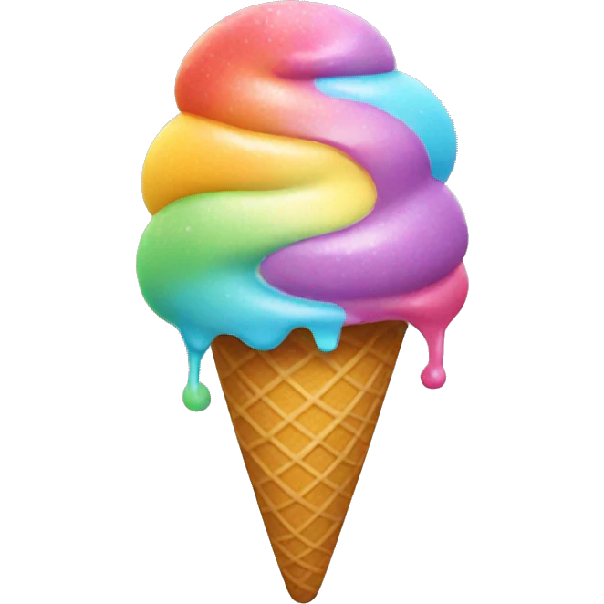 Rainbow icecream emoji
