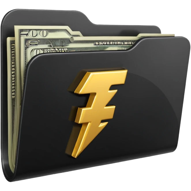 black folder flash file with a money logo
 emoji