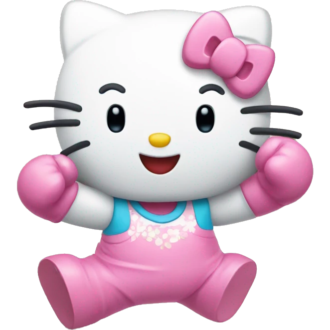 Excited Hello Kitty emoji
