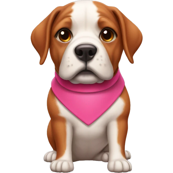 Red Beabull pink collar emoji