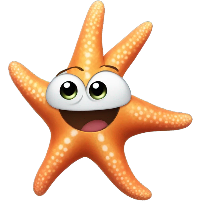 Starfish throwing up emoji
