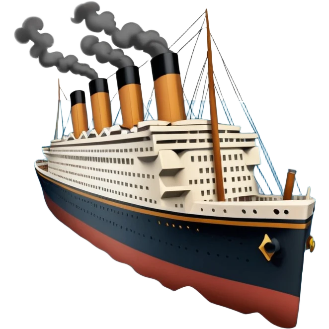 Make the Titanic sinking emoji