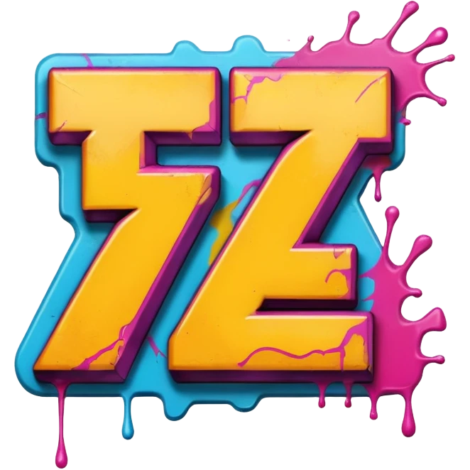 Граффити надпись: 72 emoji
