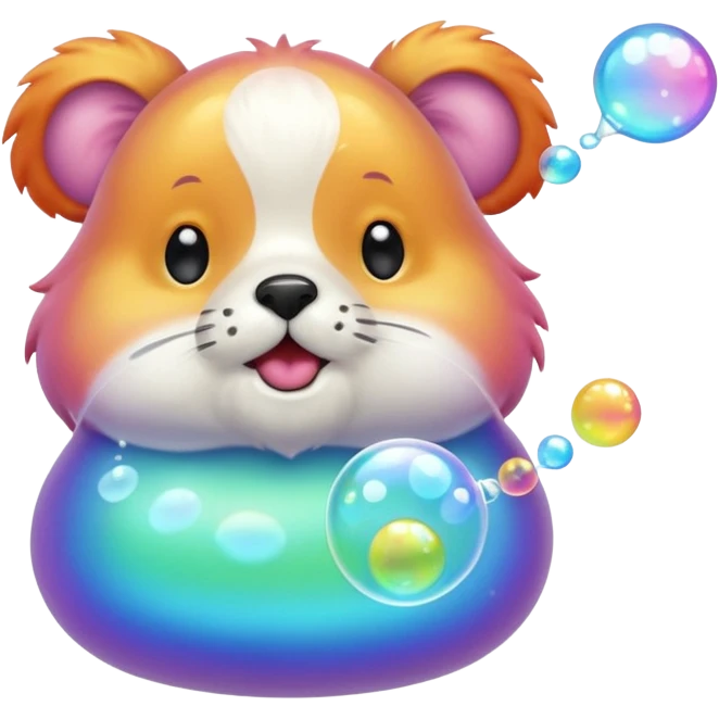 animale blowing bubbles emoji
