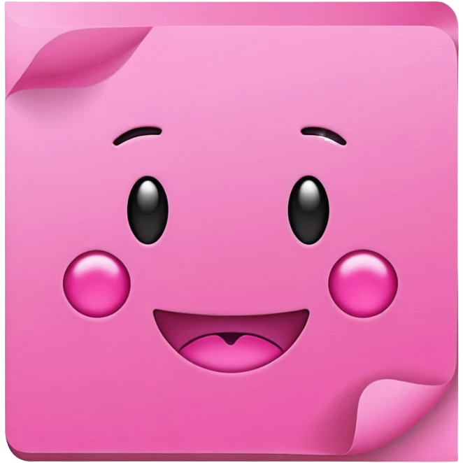 pink post-it note emoji