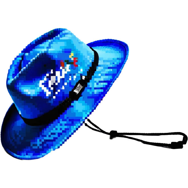 Синяя спортивная панамка со шнурком и надписью SPACEME, no background emoji