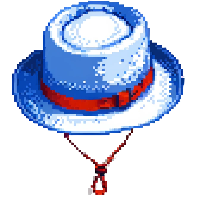 Синяя панамка со шнурком, no background emoji