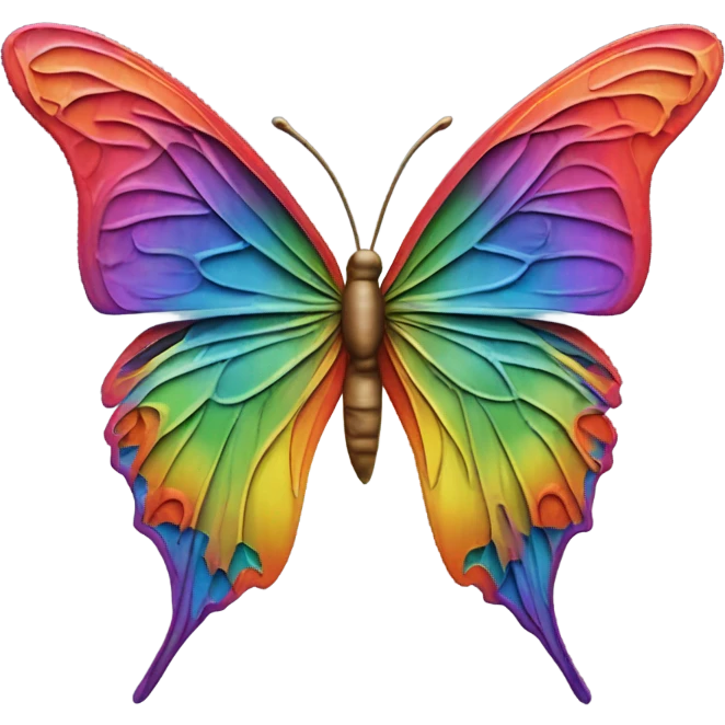 Rainbow butterfly emoji