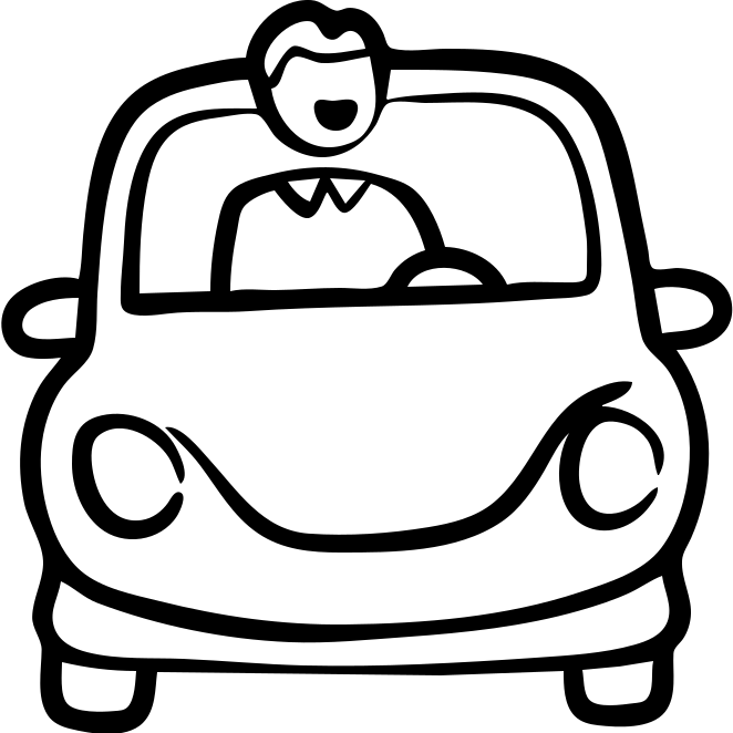 person driving a car emoji