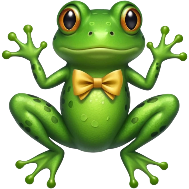 frog with bow emoji