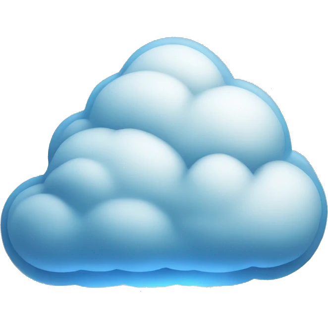 Cloud lighting blue emoji