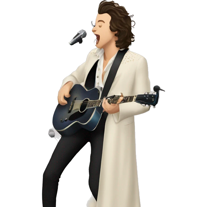 singer Harry Styles performing while Love on Tour emoji