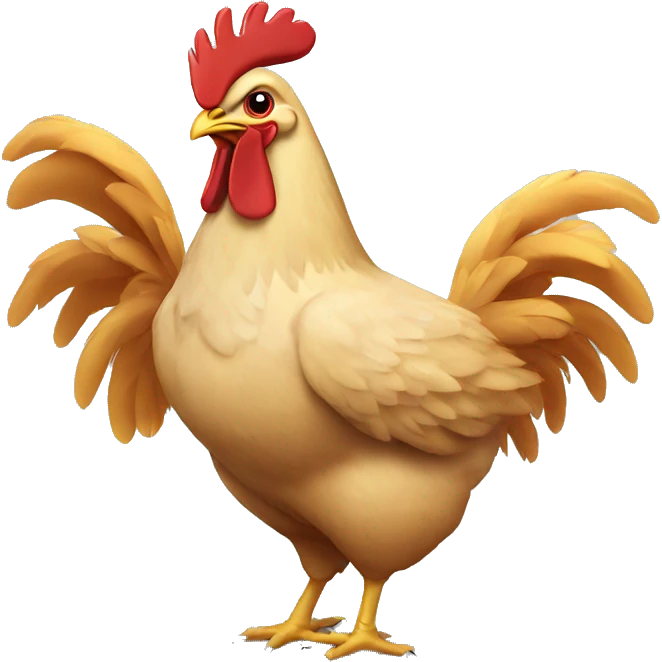 Chicken with arms emoji