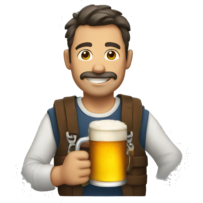 Man with beer emoji