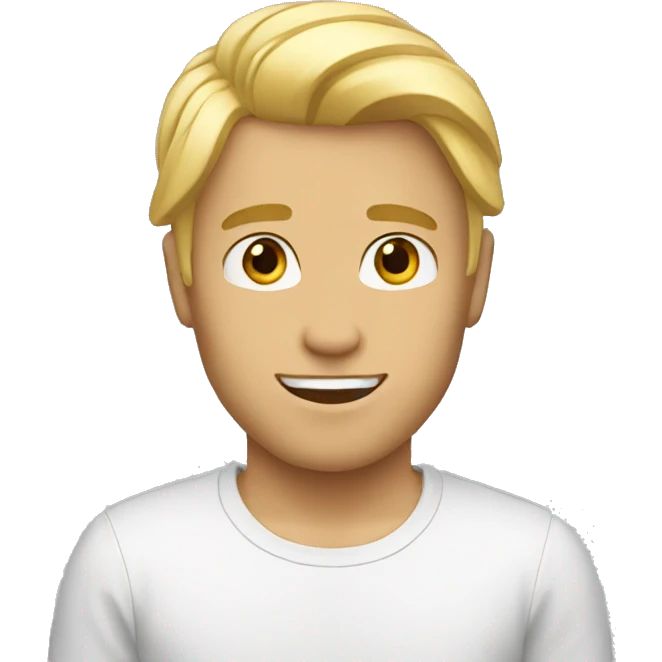 I need to generate a guy with blond hair  emoji