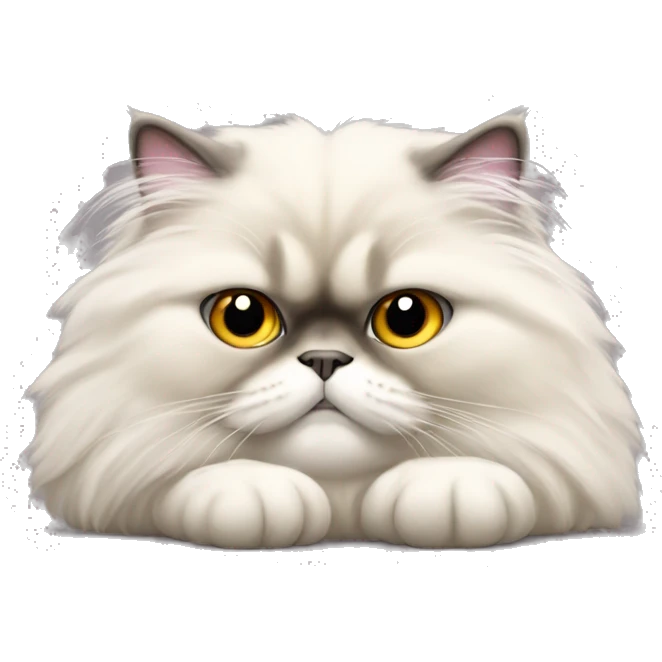 Fluffy himalayan cat laying down  emoji