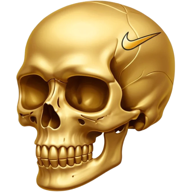 skull in gold nike  emoji