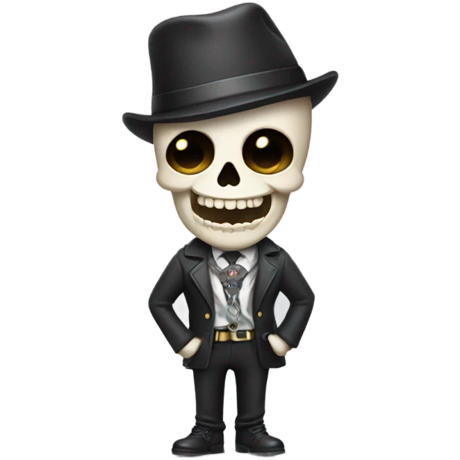 Skeleton with rizz emoji