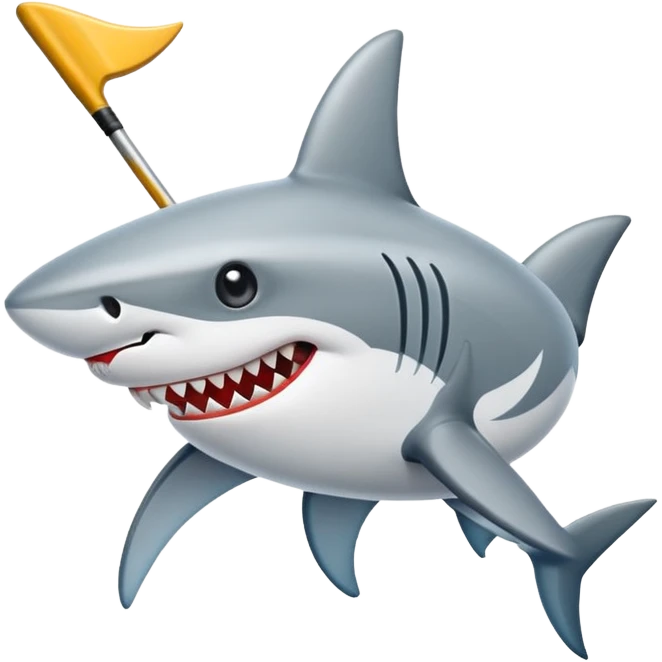 sharks tooth golf logo emoji