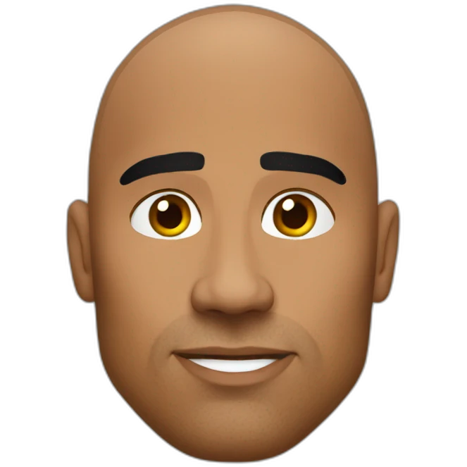 The rock eyebrown emoji