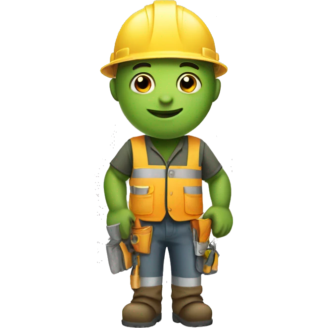 Turtle construction worker emoji