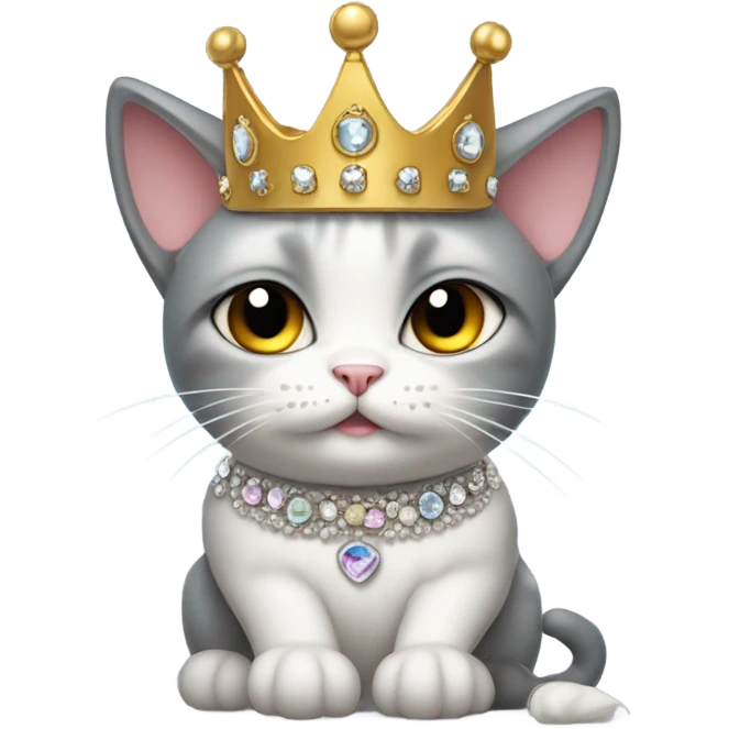 sobbing cat princess emoji