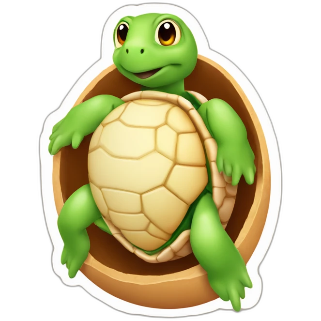 tortue sur un oeuf emoji
