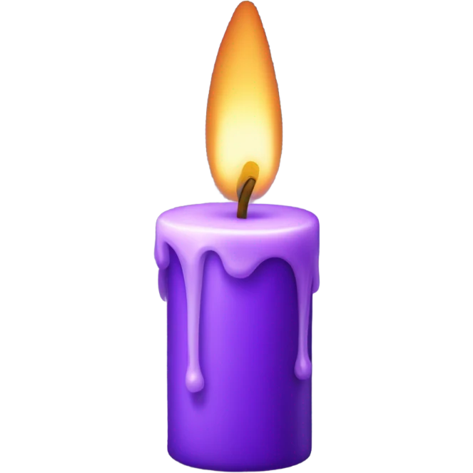 Purple candle emoji