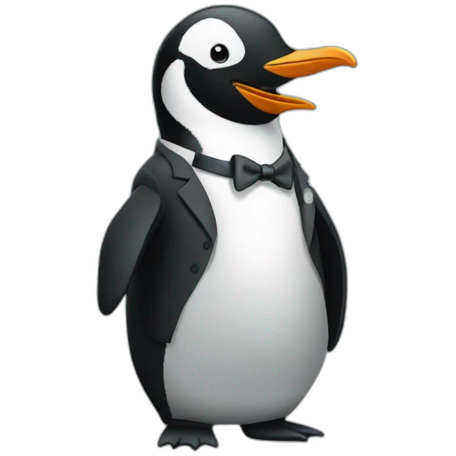 penguin in a suit emoji